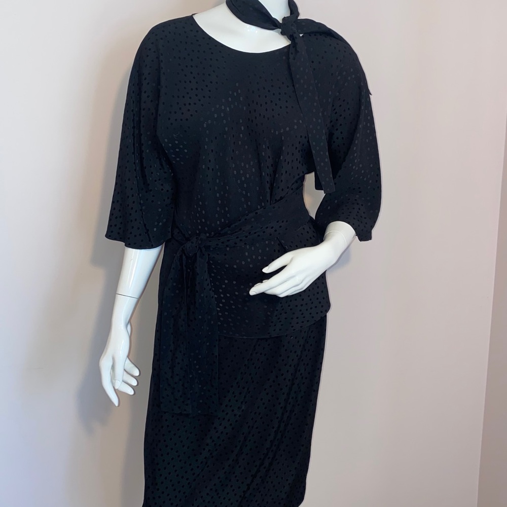 Don Wolf Silk Blouse and Skirt Set